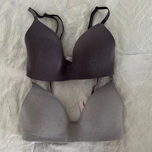 2 Victoria’s Secret wireless t-shirt bras 32 DD